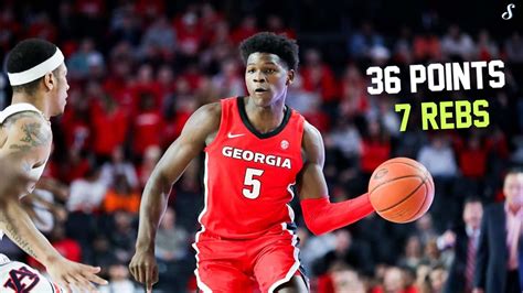 Anthony Edwards Full Highlights 2.26.20 UGA vs South Carolina - 36 Pts ...