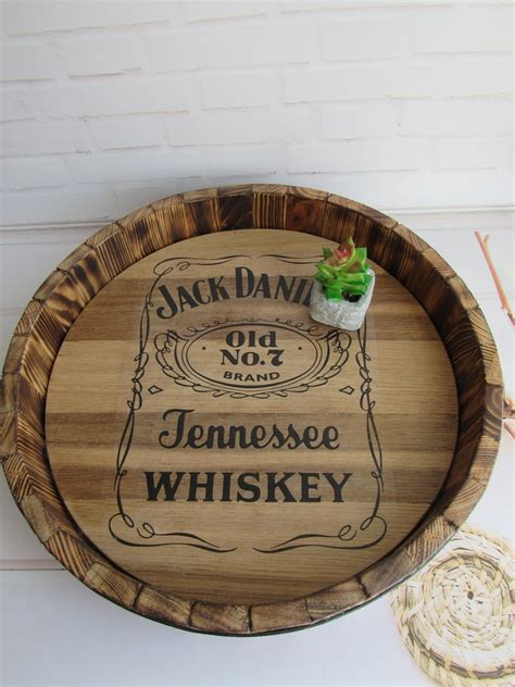 Whiskey tray/ Bar serving tray rustic/ Wood drinks tray/ Jack | Etsy