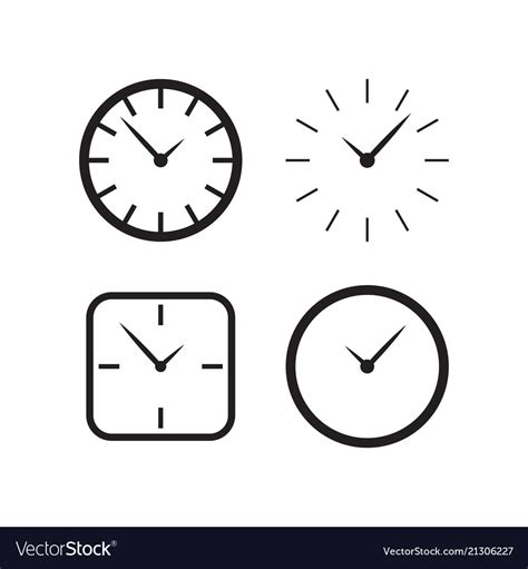 Wall Clock Logo New Year Clock Grey Clocks Support Icon Cartoon ...