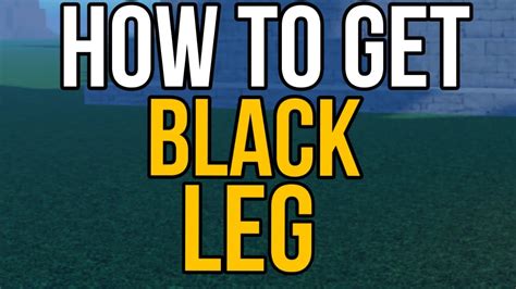 How to get Black Leg Fighting Style | A One Piece Game - YouTube