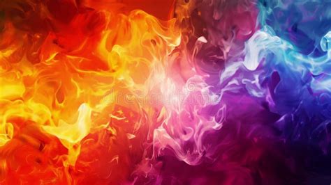 A Fiery Eruption of Vibrant Colors Creates a Stunning Thermal Heat Map Abstract Stock Footage ...