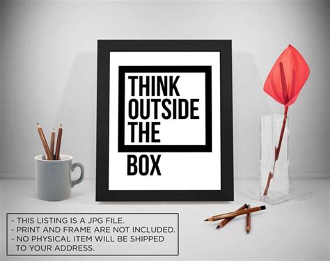 Think Outside the Box Quotes Business Quote Office - Etsy