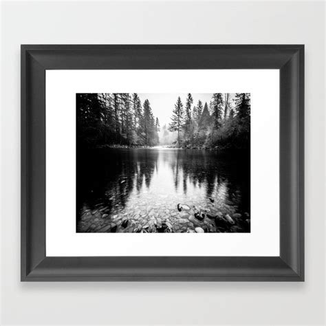 Forest Reflection Lake - Black and White - Nature Photography Framed ...