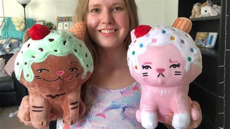 Moriah Elizabeth SHELLY & EUSTACE Plushies - Ice Cream Cats - YouTuber ...