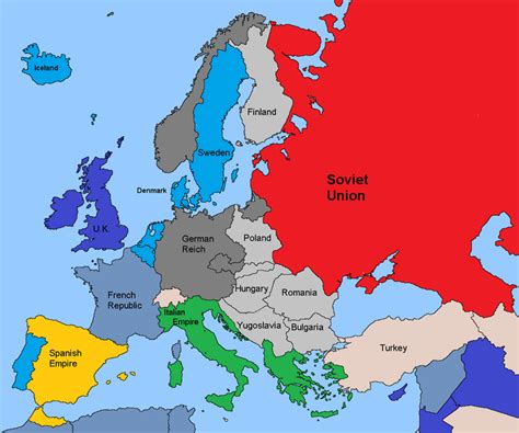 Pre War Map Of Europe