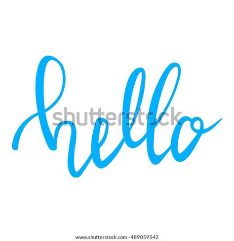 Hello Hand Lettering Modern Calligraphy Hello Stock Vector (Royalty Free) 489059542 | Shutterstock