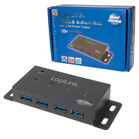 USB 3.0 HUB, 4-Port, Metal housing LogiLink® | Elektronik Lavpris Aps