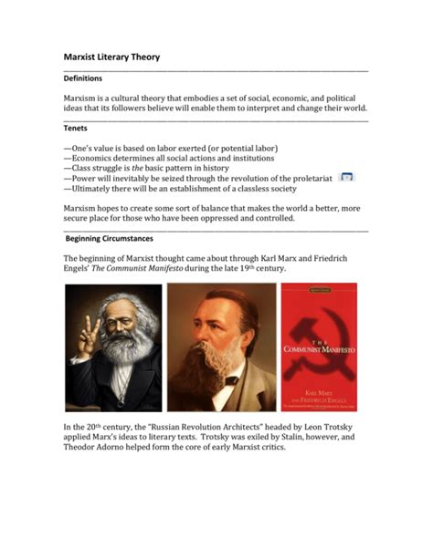 Marxist Literary Theory