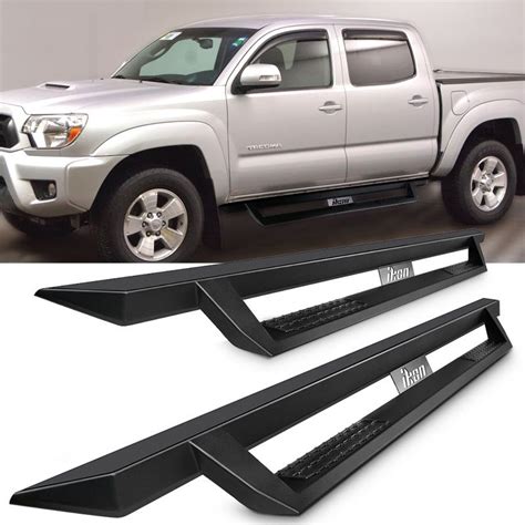 2007-2018 Toyota Tacoma Double Cab Ikon V1 Style Steel Running Boards ...