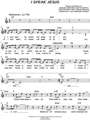 "I Speak Jesus" Sheet Music - 12 Arrangements Available Instantly ...