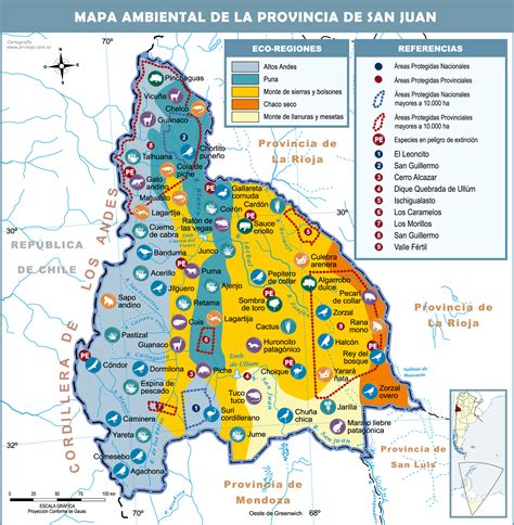 Mapa ambiental de la Provincia de San Juan, Argentina - San Juan | Gifex