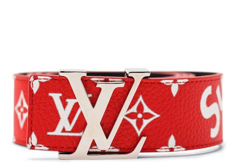 Louis Vuitton x Supreme Initiales Belt 40 MM Monogram Red