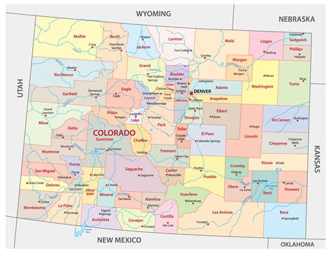 Colorado State Map With Counties - Map