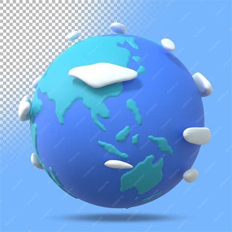 Premium PSD | 3d earth globe. three dimensional render illustration.