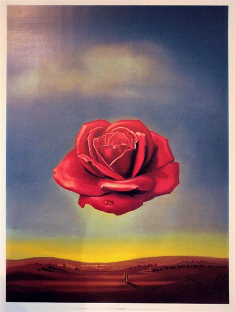 Salvador Dali poster : The Meditative Rose, 1958