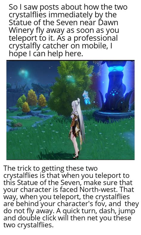 For anyone ticked off by those 2 crystalflies flying off as soon as you teleport to them : r ...