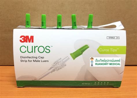 3M Curos Disinfecting Cap Strip For Male Luer เขียวยาว (exp 05-2023 ...