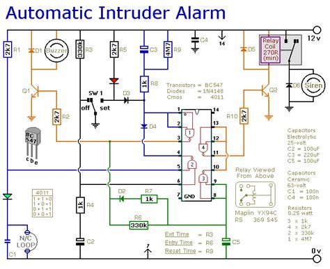 Burglar Alarm Circuit Diagram