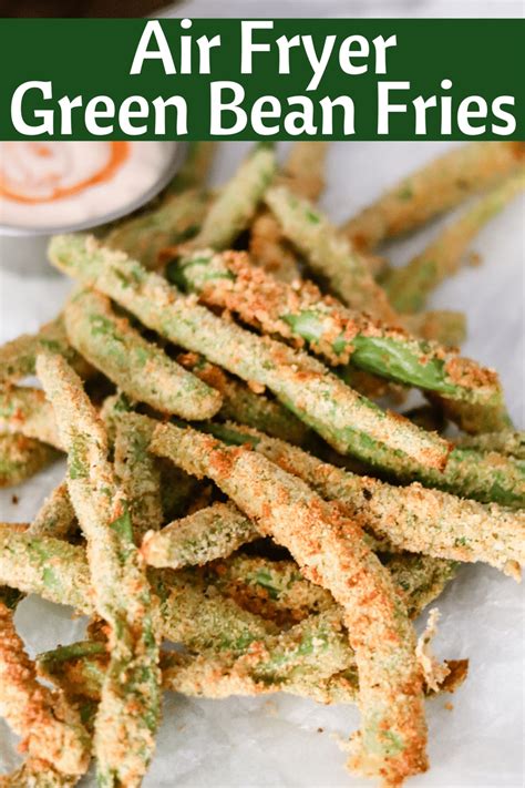 Air Fryer Green Bean Fries (no oil recipe) • Domestic Superhero