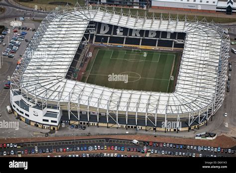 Aerial photograph of Derby County F.C.'s Pride park stadium Stock Photo ...