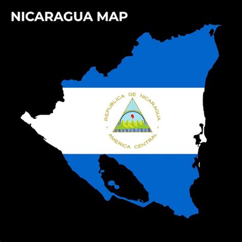 Premium Vector | Nicaragua national flag map design illustration of nicaragua country flag ...