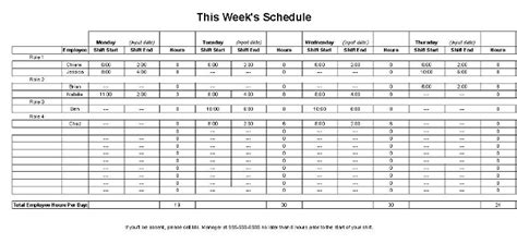 Employee Shift Schedule Form Templates Weekly Schedul - vrogue.co