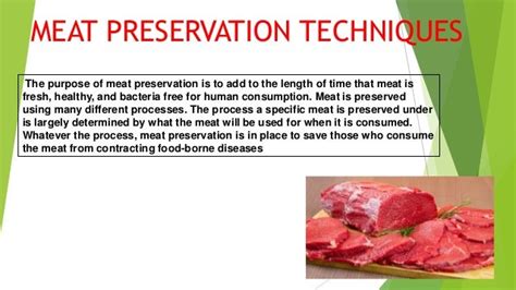 Meat preservation