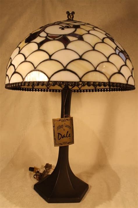 Dale Tiffany Stained Glass Table Lamp. Mickey and Minnie stained glass ...