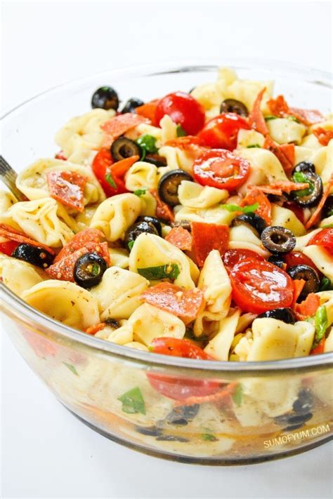 Easy Italian Tortellini Pasta Salad - Sum of Yum