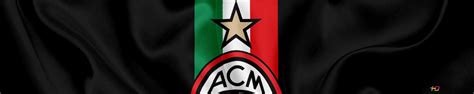 AC Milan logo on red green white and black background 2K wallpaper download