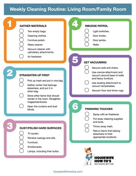 Cleaning Checklists - Free Printable Home Cleaning Routines