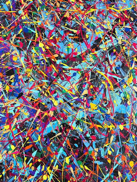 Abstract Jackson Pollock Inspired Art, Jackson Pollock Large Artwork ...