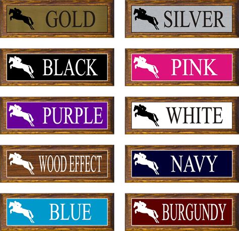 Engraved Stable Door Signs / Name Plates complete with wooden backing