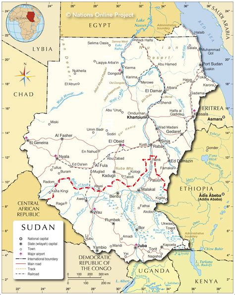 Political Map of Sudan - Nations Online Project