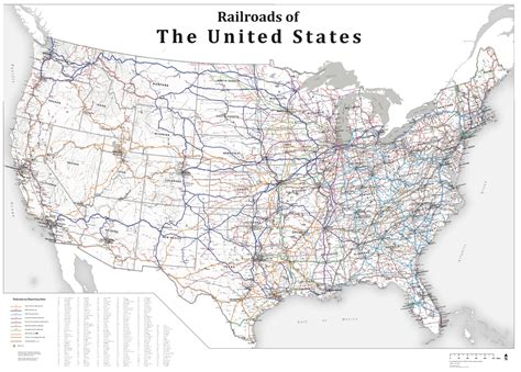 USA Railroad Wall Map - 2023 – Houston Map Company