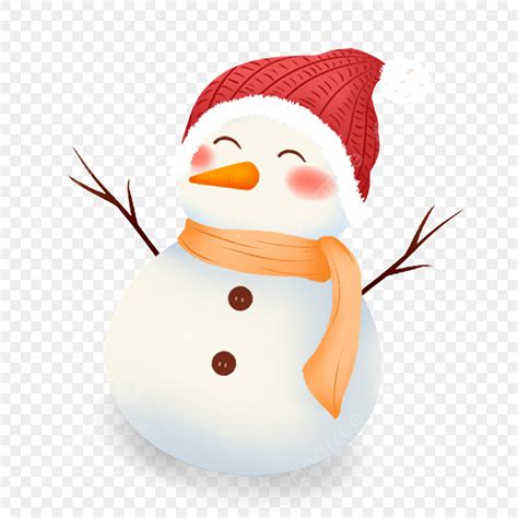 Winter Snowman PNG Picture, White Cute Cartoon Winter Snowman, Winter Clipart, Png Element ...