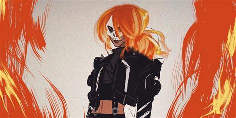 Fiery Ghost Rider Fan Art Recasts the Marvel Hero as a Badass Roller Girl