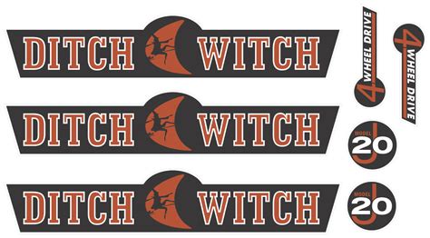 Ditch Witch J20 Decal Set