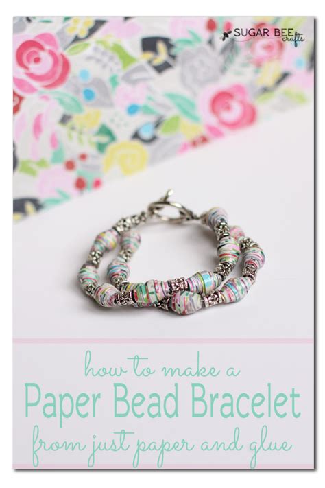 DIY Paper Bead Bracelet (thanks Sylvia V. for teaching this in bookbinding class) Paper Bead ...