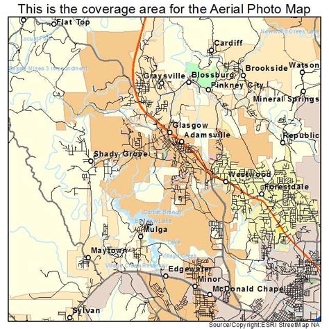 Aerial Photography Map of Adamsville, AL Alabama