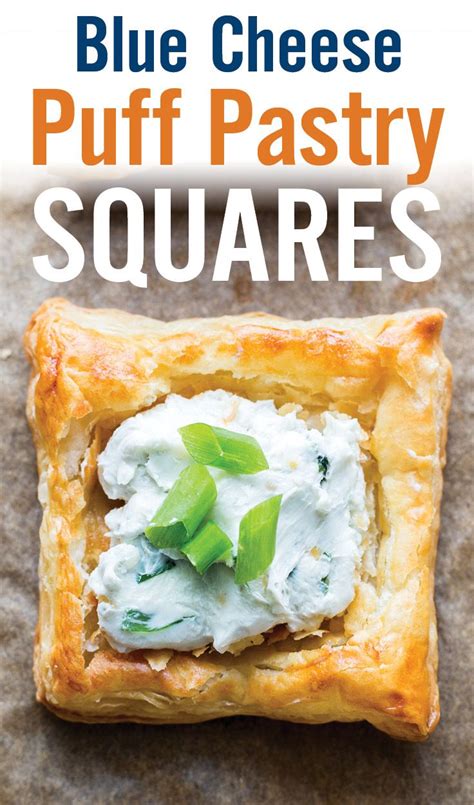 Creamy Blue Cheese Puff Pastry Squares | Recipe | Cheese puff pastry, Thanksgiving appetizer ...