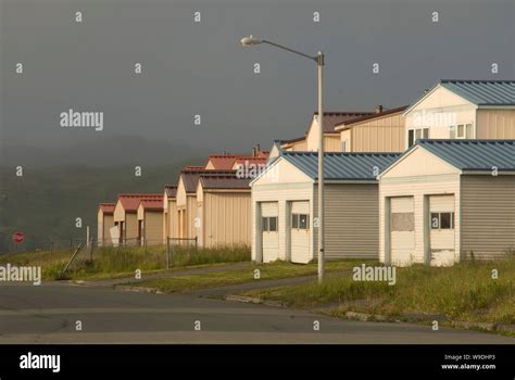 Abandoned houses from navy base, Adak Island, Aleutian Islands, Alaska Stock Photo - Alamy