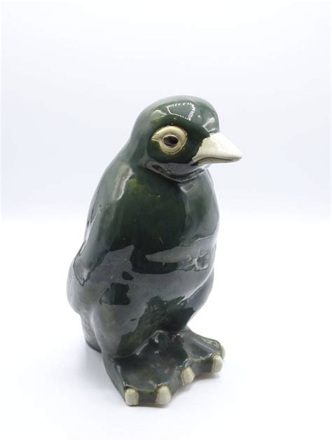 Green Ceramic Penguin, Penguin Figurine, Vintage Penguin Figurine in ...