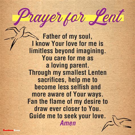 Prayer for Lent - The Southern Cross
