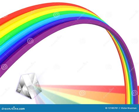 Rainbow With A Prism Stock Image - Image: 12185781