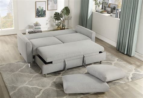 Price Convertible Studio Sofa w/ Pull-Out Bed by Homelegance | FurniturePick