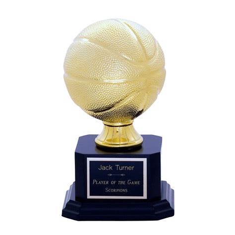 Golden Basketball Trophy