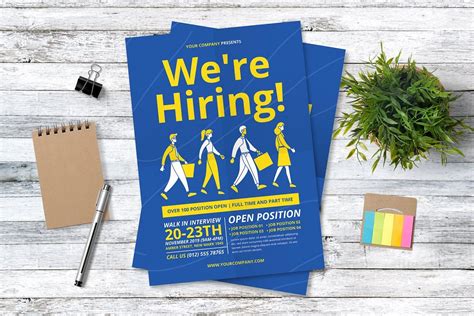 Job Vacancy Flyer | Flyer, Find fonts, Design template