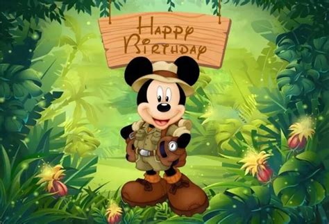 CARTOON MICKEY MOUSE Happy Birthday Party Backdrop Banner Photo Background Decor $19.78 - PicClick