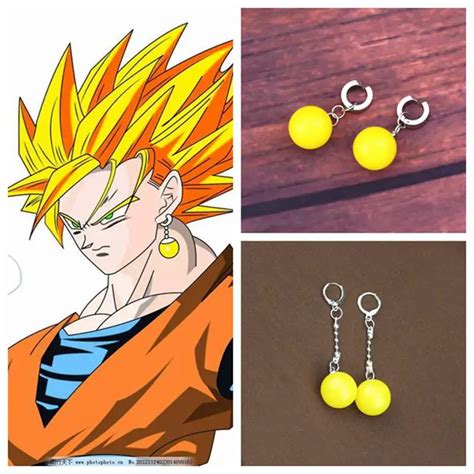 Dragonball Super Dragon Ball Vegetto Potara Earring Black Son Goku Zamasu Time Ring Cosplay ...